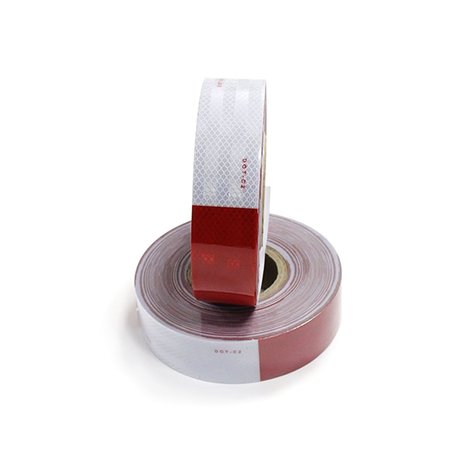 Abrams 2" in x 150' ft Trailer Truck Conspicuity DOT Class 2 Reflective Safety Tape - Red/White DOTC2/RW-2x150